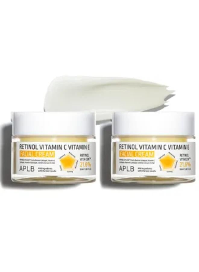 Retinol Vitamin C Vitamin E Facial Cream Set 2 pcs