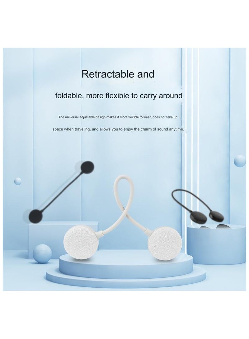 2024 new hanging neck Bluetooth speaker fabric portable wireless stereo sound magic ring waterproof small speaker