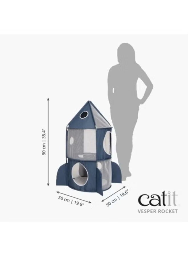 Catit Vesper Cat Tower Rocket Grey 50x50x90 cm