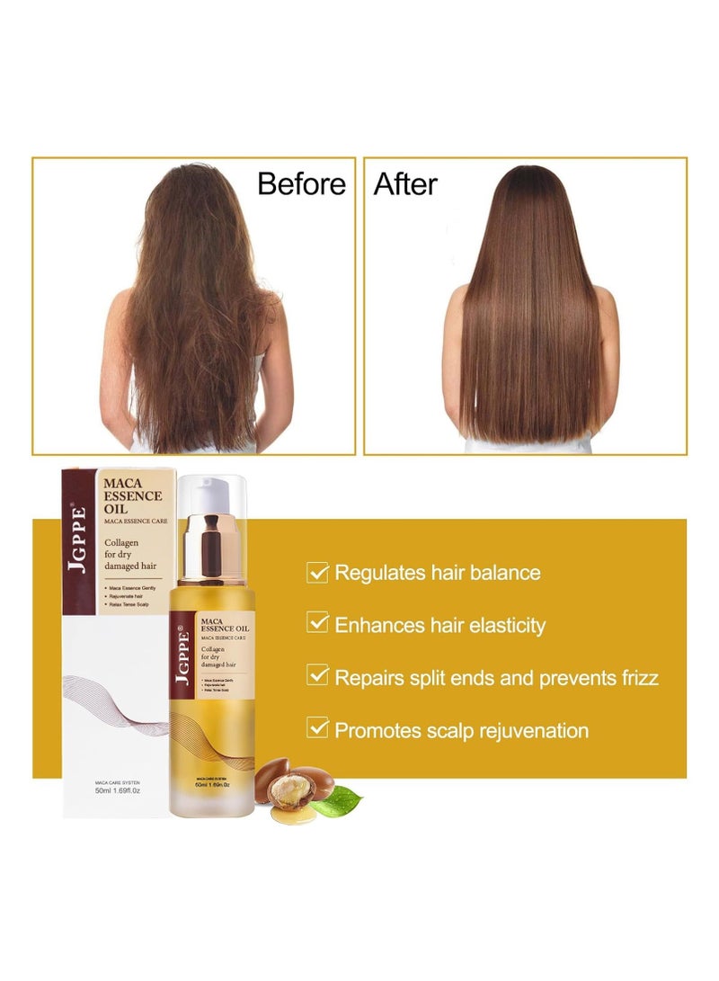 Moroccan Argan Oil for Hair Healing Cold Pressed Weightless Argan Oil Hair Serum for Dry Damaged Hair 50ml
