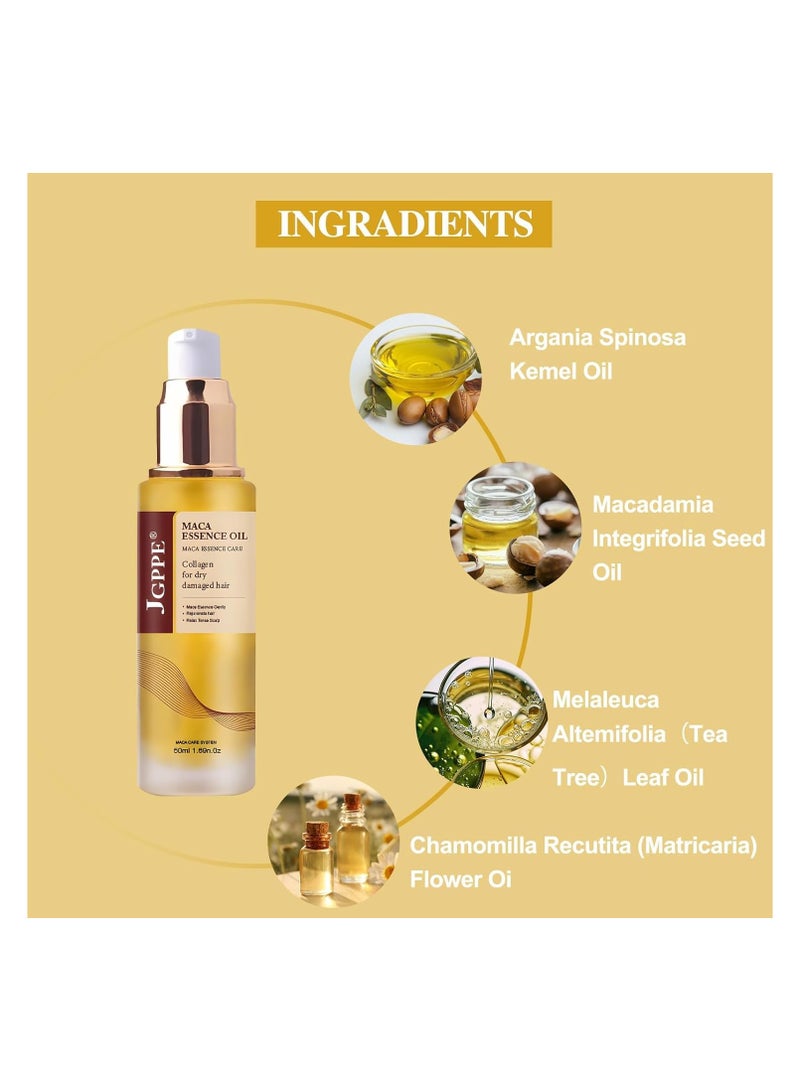 Moroccan Argan Oil for Hair Healing Cold Pressed Weightless Argan Oil Hair Serum for Dry Damaged Hair 50ml