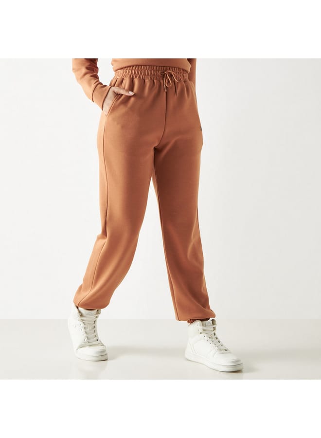 Kappa Logo Detail Joggers with Drawstring Closure and Pockets