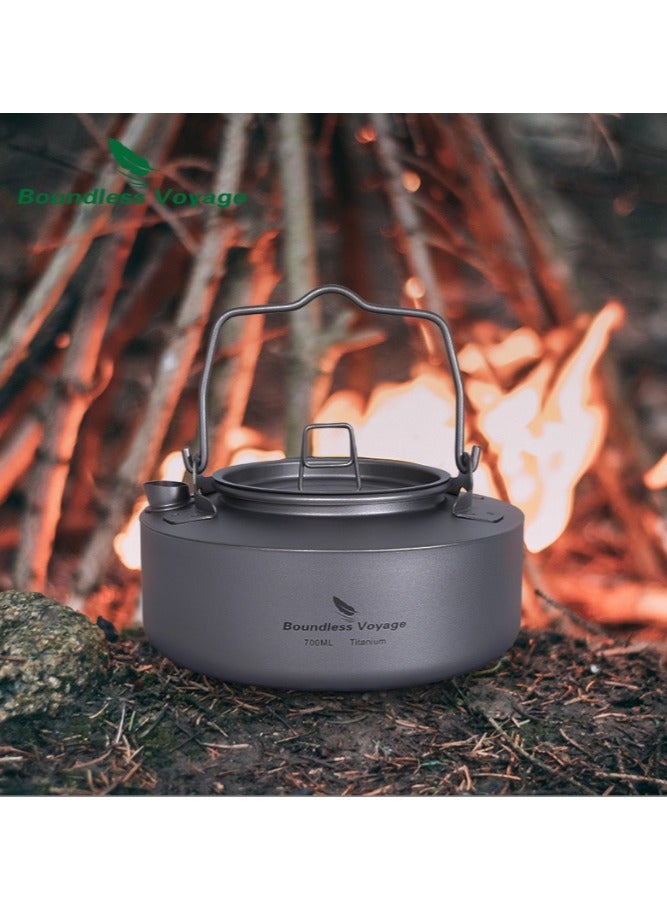 Pure Titanium Kettle Camping Portable Outdoor Teapot