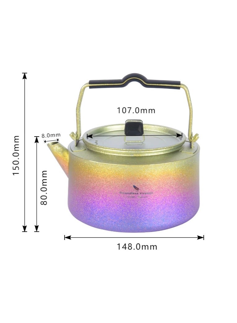 Pure Titanium Kettle Camping Portable Outdoor Teapot