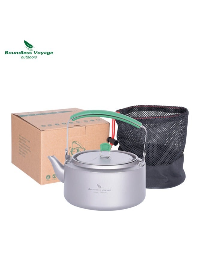 Pure Titanium Kettle, Outdoor Lightweight Portable Camping Equipment, Tea Brewing Special Open Flame Camping Teapot