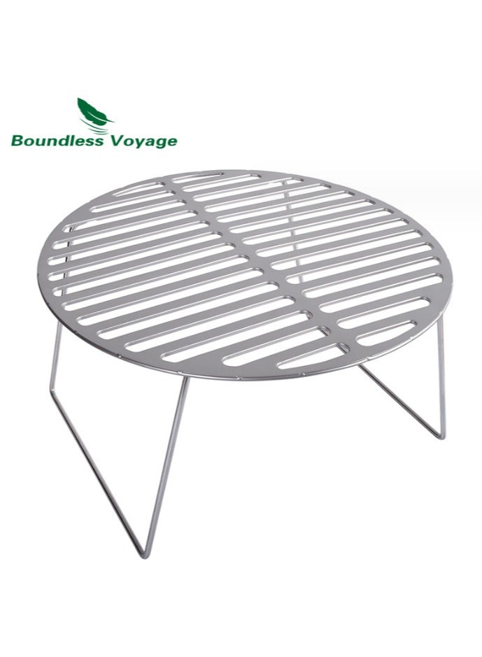 Pure Titanium Barbecue Net, Outdoor Circular Grill, Travel Small Camping Table, Folding Barbecue Grill, Grilled Fish net, Portable