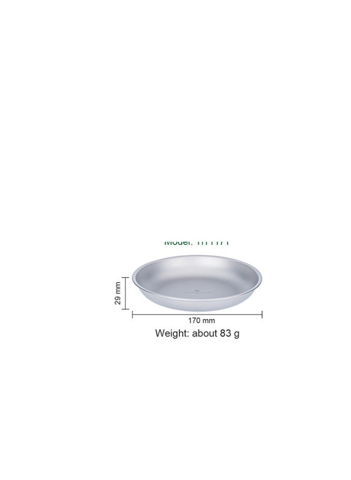 Pure Titanium Plate, Outdoor Camping Plate, Dipping Sauce Plate, Vegetable Plate, Soup Plate, Rice Bowl, Exposed Disc, Super Lightweight And Portable