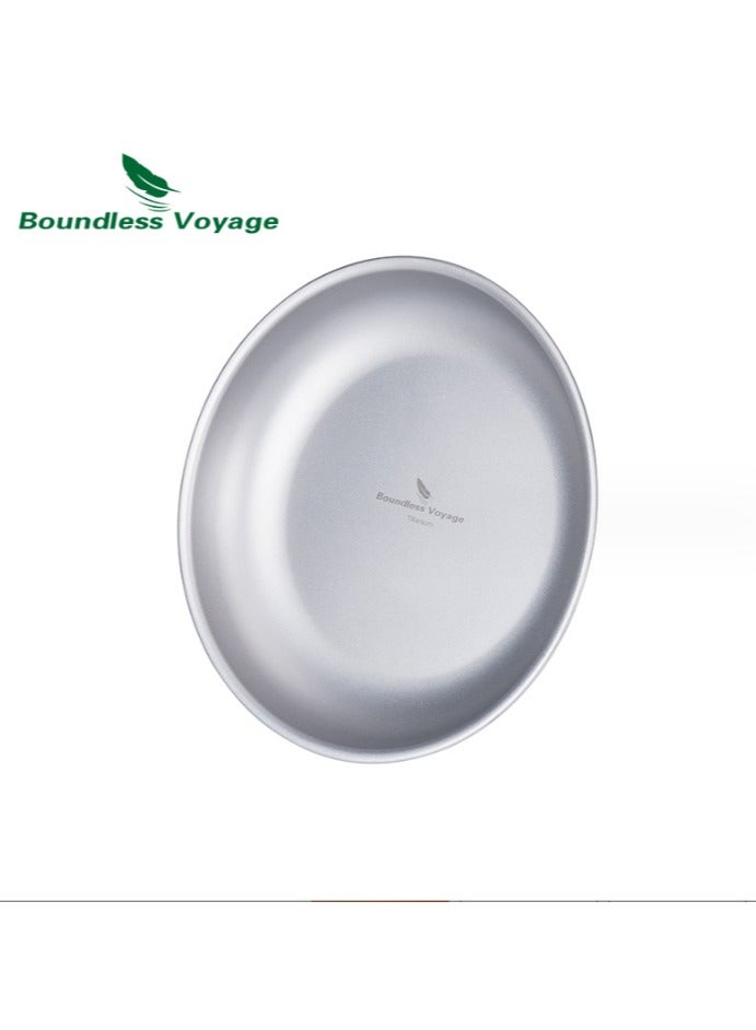 Pure Titanium Plate, Outdoor Camping Plate, Dipping Sauce Plate, Vegetable Plate, Soup Plate, Rice Bowl, Exposed Disc, Super Lightweight And Portable