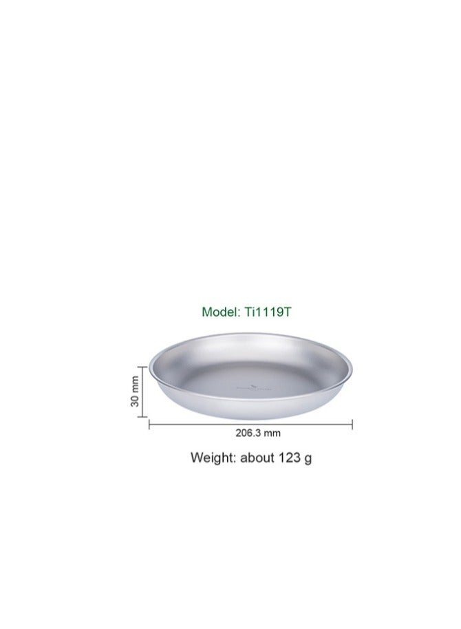 Pure Titanium Plate, Outdoor Camping Plate, Dipping Sauce Plate, Vegetable Plate, Soup Plate, Rice Bowl, Exposed Disc, Super Lightweight And Portable