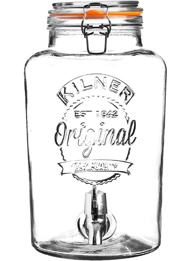 Kilner Lid Top Round Drinks Dispenser, 8 Litre