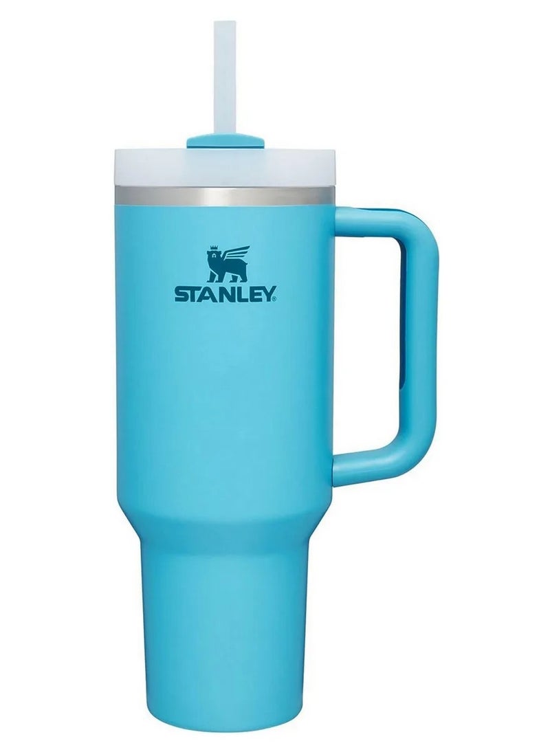 Stanley Quencher 40oz Pool H2.0 FlowState Insulated Tumbler – Reusable Straw, Leak-Proof Lid, Keeps Cold for 11 Hours, BPA-Free Stainless Steel, Dishwasher Safe