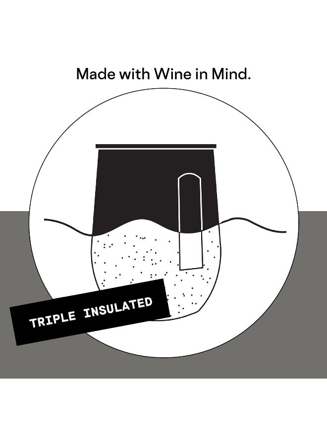 Corkcicle Metallic Insulated Stemless-Ceramic Slate