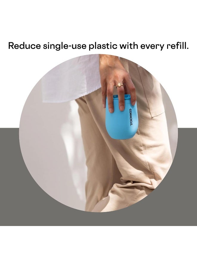 Corkcicle Metallic Insulated Stemless-Ceramic Slate