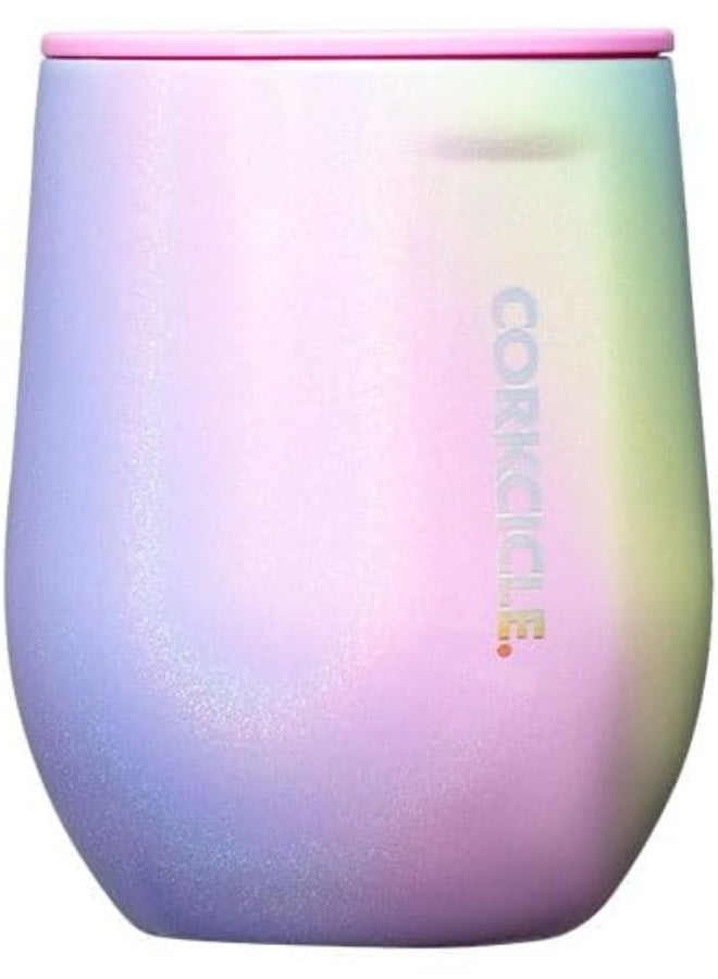 Corkcicle Stemless Wine Glass Tumbler, Triple Insulated Stainless Steel, Easy Grip, Non-slip Bottom, Keeps Beverages Chilled for 9 Hours, Oat Milk, 12 oz