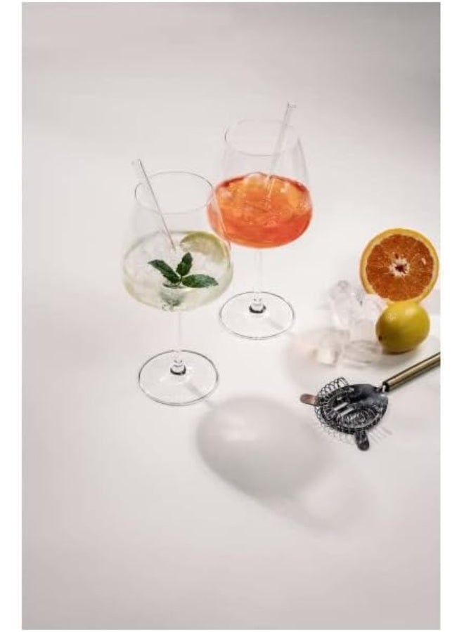 Schott Zwiesel After Work Drinks Taste Set Of 4 Cocktail Glasses 4 Glass Drinking Straws And 1 Cotton Brush