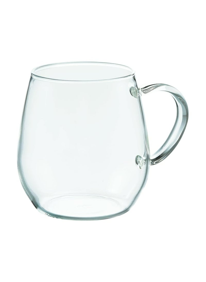 Hario Round Glass Mug Set 360Ml Clear 2 Pieces S