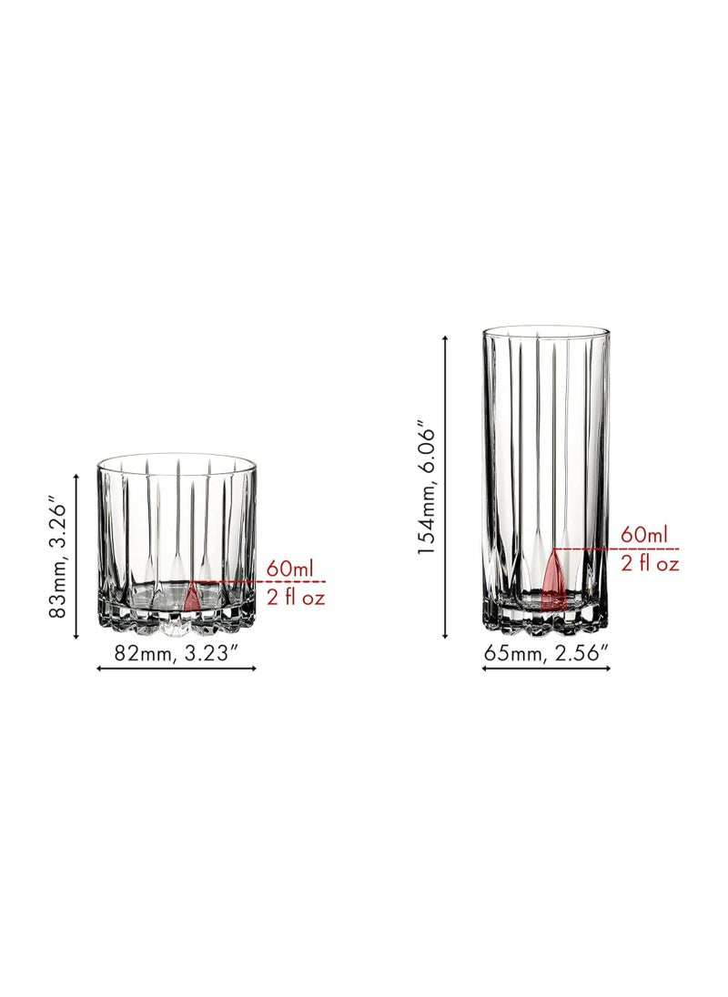 Drink Specific Glassware Rocks And Highballs Set Of 8 10.87 Fl.Oz.