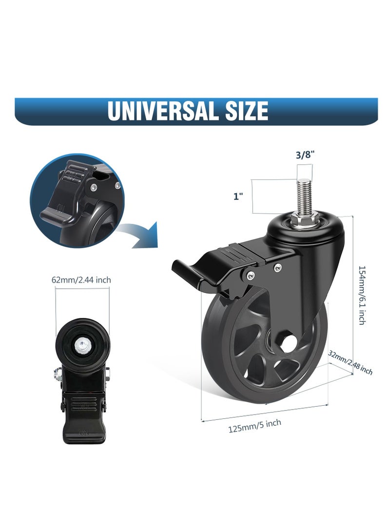 Heavy Duty Furniture Wheels, Furniture Castors with M10 X 25mm (3/8