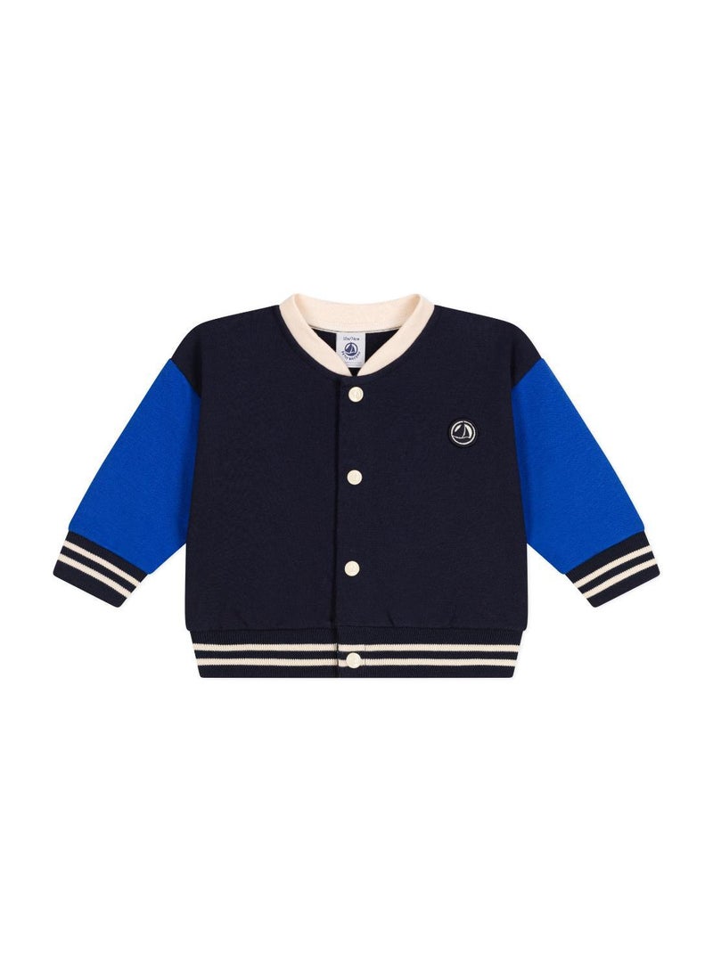 Babies' fleece varsity-style jacket