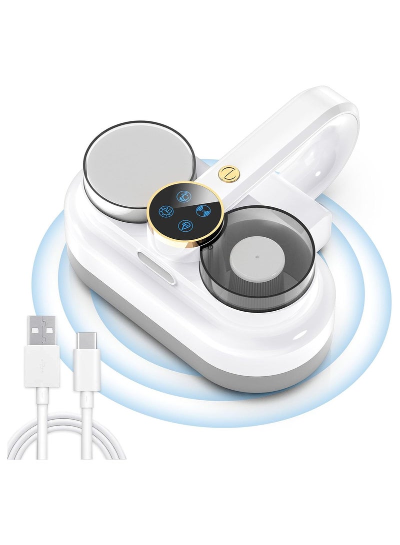 Cordless Bed Vacuum Cleaner, Rechargeable Handheld Mattress Vacuum Cleaner with U V & Ultrasonic, Strong Suction High Frequency Beating for Deep Clean Dust/Pet Hair etc