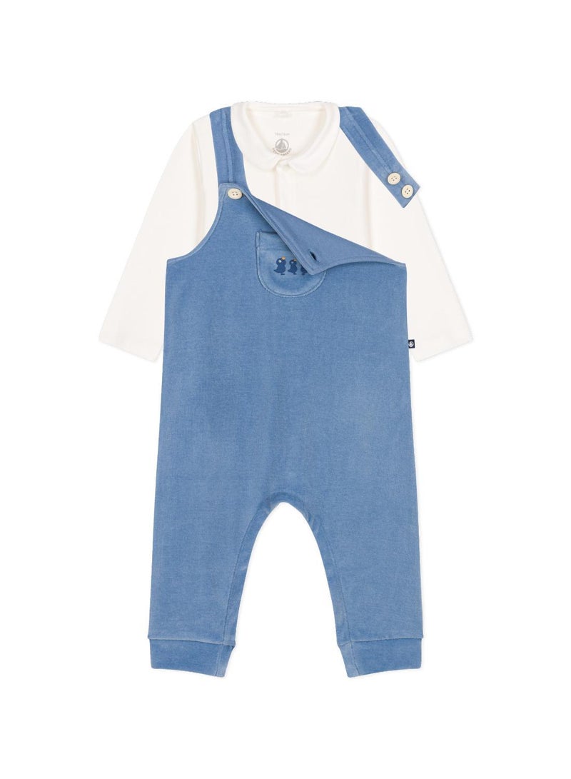 Babies' corduroy dungaree set