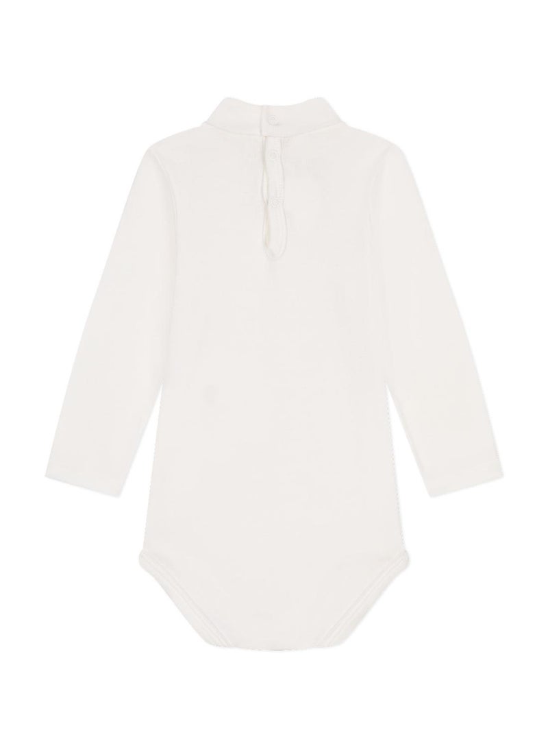 Babies' Long-Sleeved Roll Neck Cotton Bodysuit