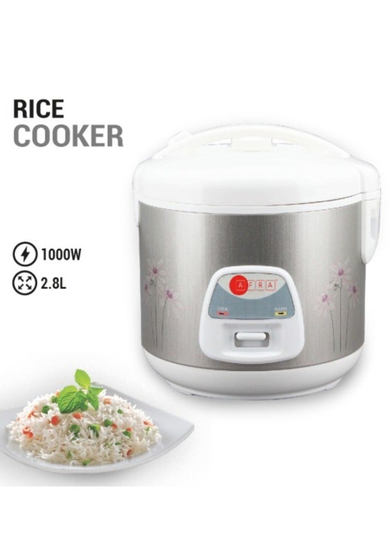 Rice cooker, 2.8L, Keep-Warm Function, 1000w, High Temperature Protection Measure Cup And Spoon Metallic