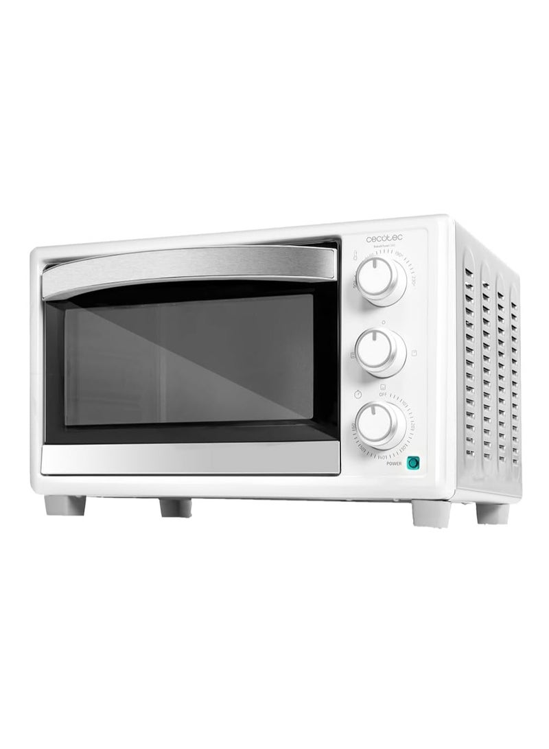 2300 White Table Oven, 23L Capacity, 1500W Power, 3 Heating Modes