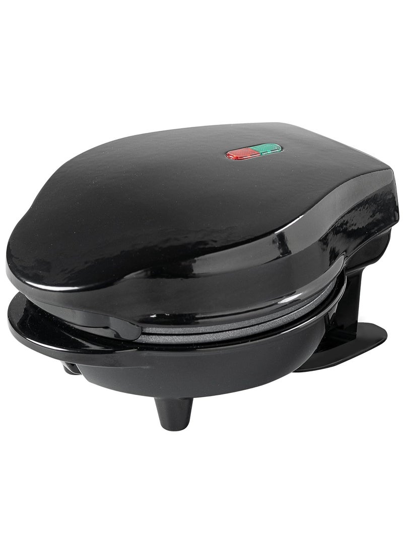 Mini Waffle Iron for Classic Waffles, 550W, Non-Stick Coating, Black