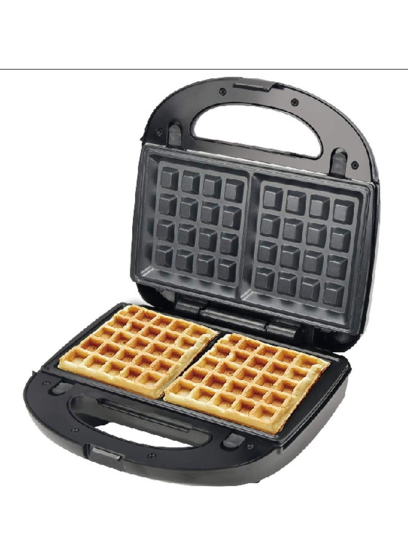 2-Slice Electric Waffle Maker – Adjustable Temperature Control with Safety Lock & Overheat Protection for Perfect Waffles