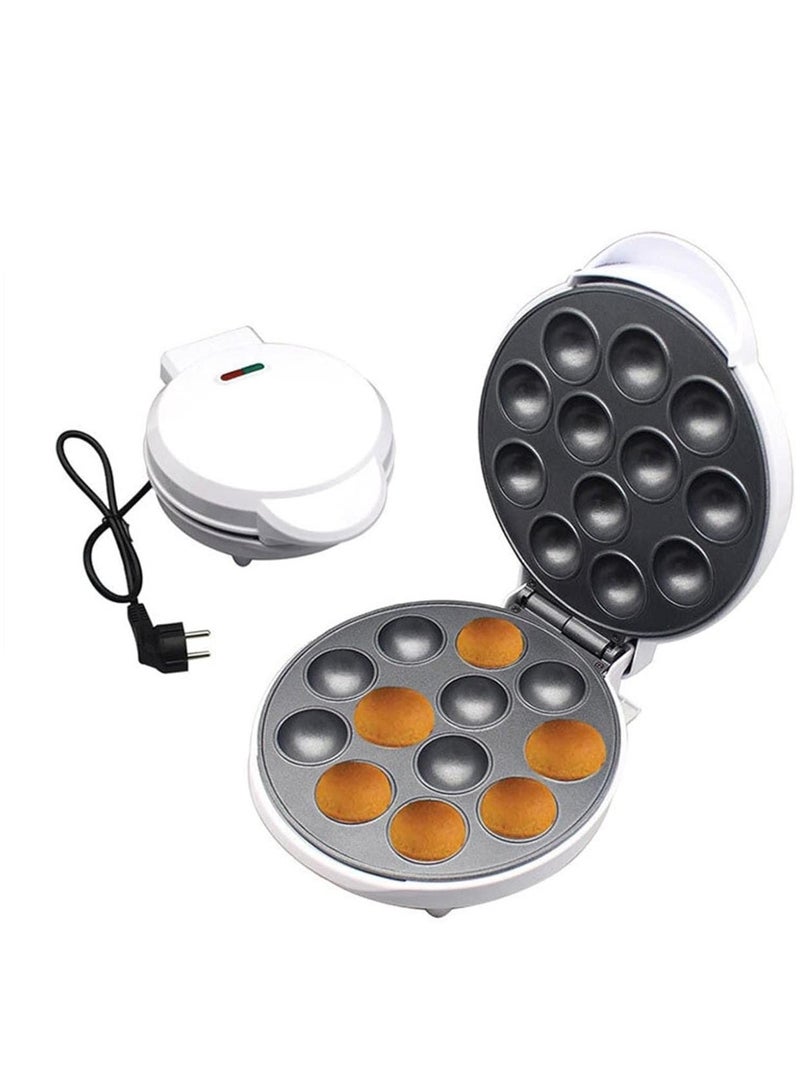 Pop Cake Maker with 12 Slots, Electric Non-Stick Cake Pop and Donut  Maker, Power & Ready Indicator, Cool Touch Housing, Perfect for Birthday and Holiday Parties