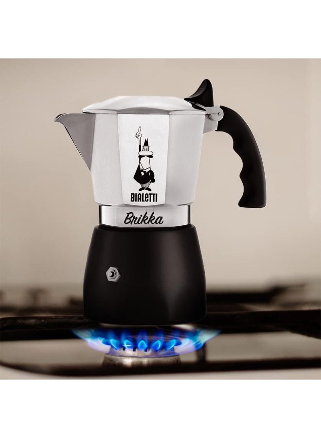 Bialetti Brikka Aluminium Stovetop Coffee Maker 4 Cup (180ml)