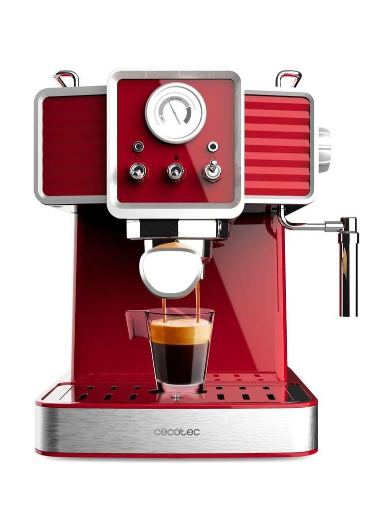 Express Coffee Machine Power Espresso 20 Tradizionale - 1350W, 20 Bar, Vintage Design