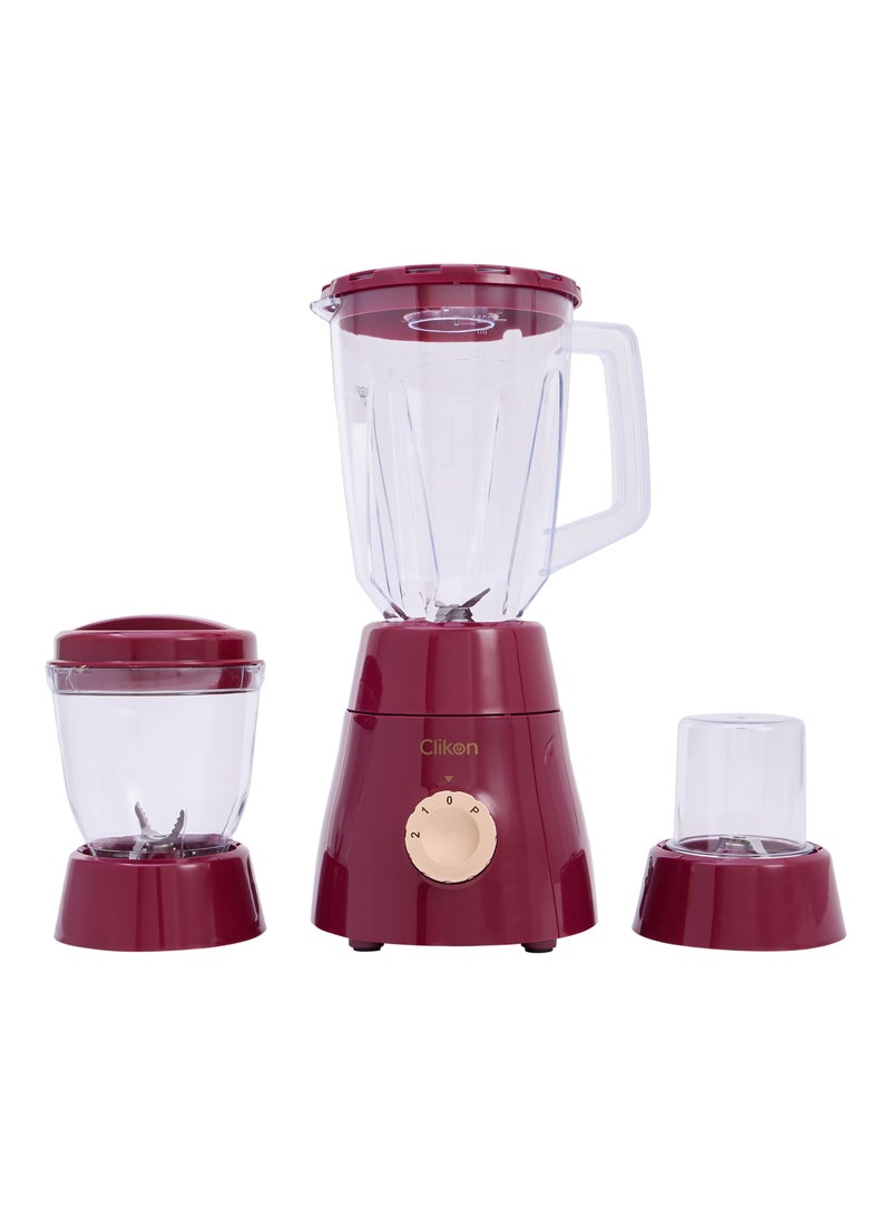 3-In-1 Juicer Blender Chopper Set With Unbreakable Jar 1.5 L 600 W CK2680 Cherry Red