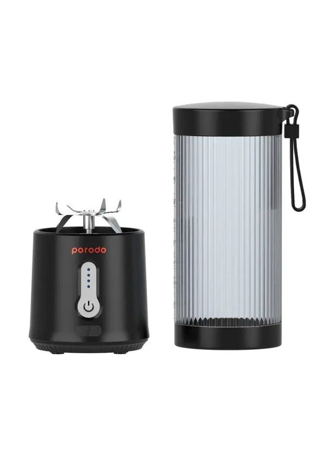 Portable Blender with Extra Lid 450ml / Leak-Proof / Safe and Durable Material / Powerful 6 Blades Blender - Black