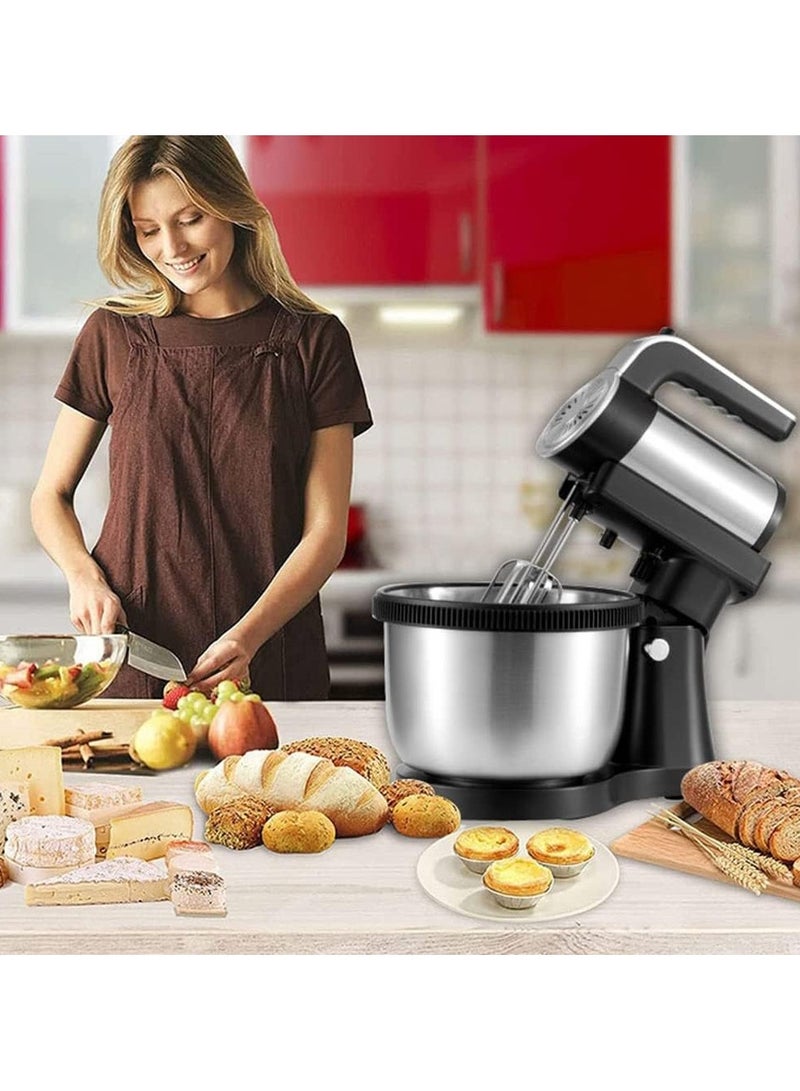 Stand Mixer with Powerful 1000W Motor – 4 Stainless Steel Hooks and Large Capacity Bowl for Baking and Dough