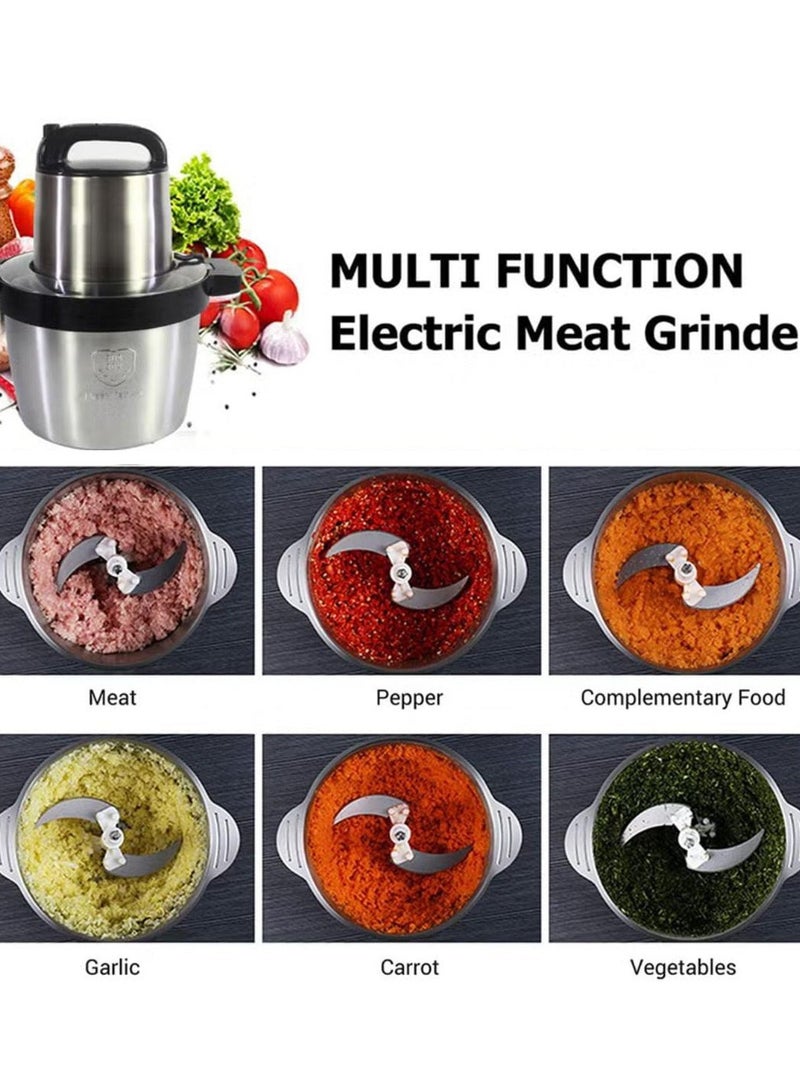 Stainless Steel Electric Chopper, Large Capacity Meat Spice Grinder