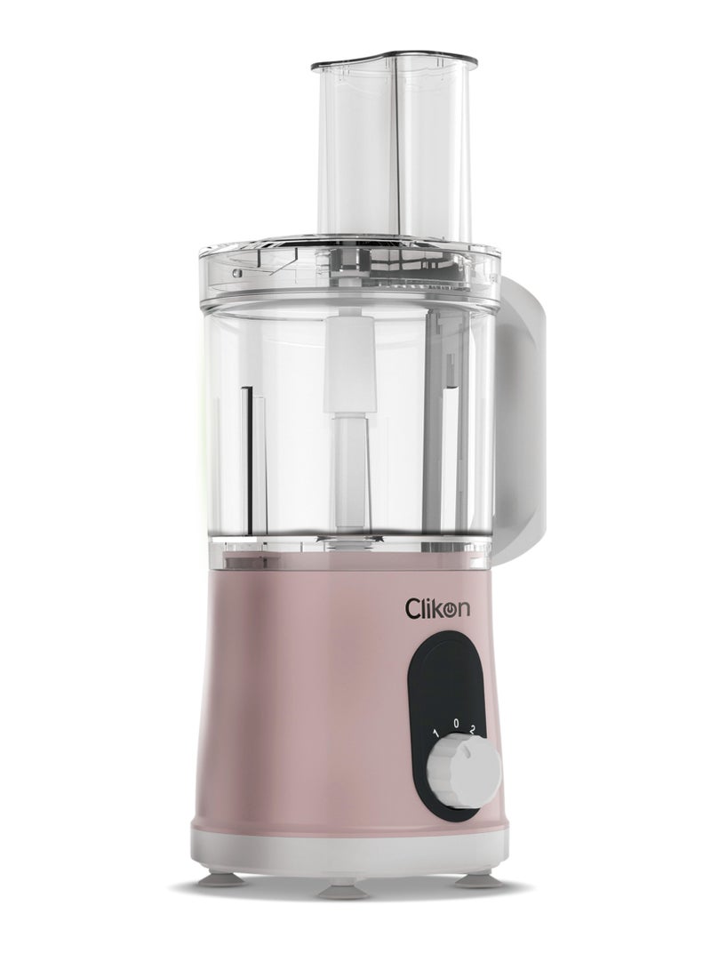 3 Speed Multi Chopper Mini Food Processor With 700ML Jar Capacity, Stainless Steel Blades | Perfect For Blending & Chopping Fruits, Vegetables & More 0.7 L 500 W CK2678 Pink