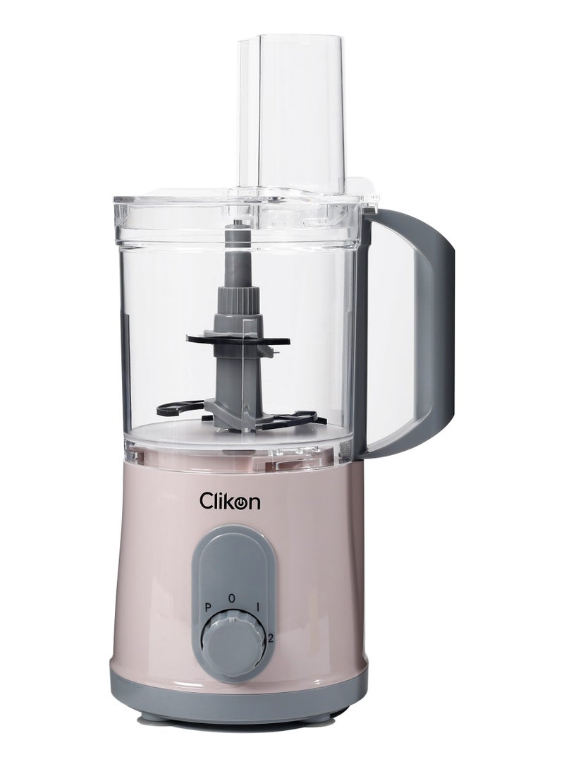 3 Speed Multi Chopper Mini Food Processor With 700ML Jar Capacity, Stainless Steel Blades | Perfect For Blending & Chopping Fruits, Vegetables & More 0.7 L 500 W CK2678 Pink