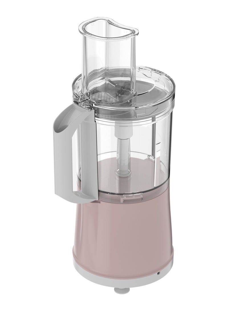 3 Speed Multi Chopper Mini Food Processor With 700ML Jar Capacity, Stainless Steel Blades | Perfect For Blending & Chopping Fruits, Vegetables & More 0.7 L 500 W CK2678 Pink