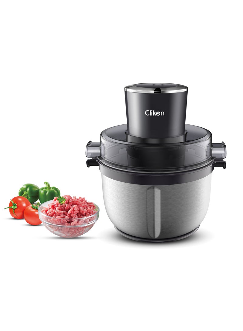 2 Speed Multi Chopper Food Processor With 2L Jar Capacity, Stainless Steel Blades | Perfect For Blending & Chopping Fruits, Vegetables & More 2 L 350 W CK2669 Silver/Black