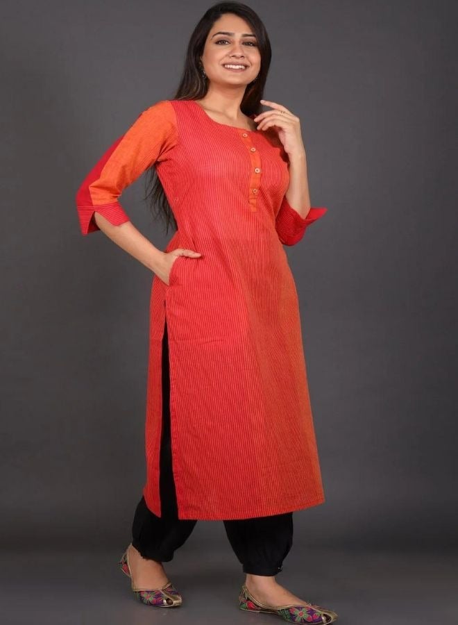 Flame Of The Forest Kurta