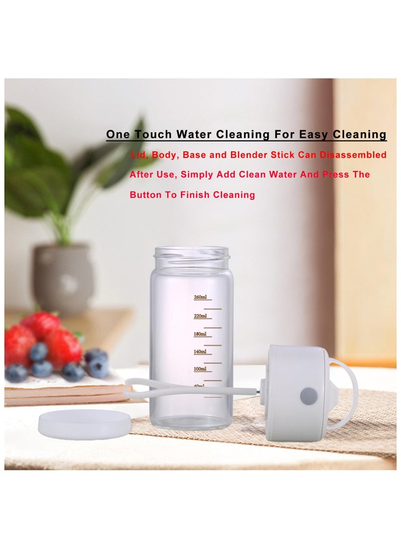 Battery-Powered Self Stirring Mug, Electric Automatic Stirring Cup, 300ml Glass Self Mixing Coffee Mug with Lid & Handle for Office, Home, Travel, Milk, Protein, Chocolate, Juice