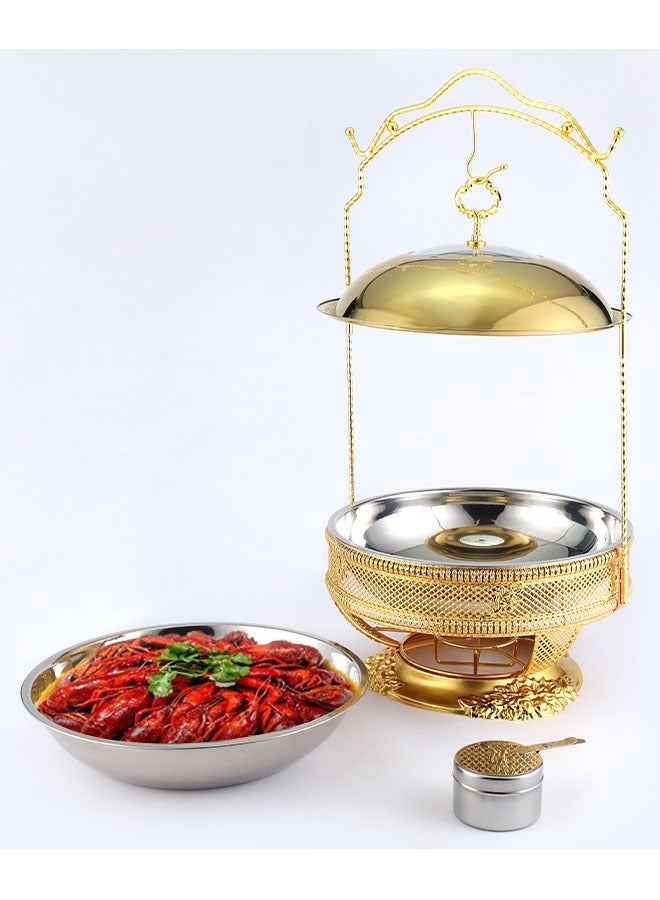 Stainless Steel Buffet Chafing Dish Food Warmer and Heater 8.0L Golden colour