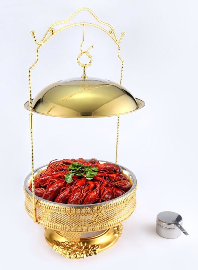 Stainless Steel Buffet Chafing Dish Food Warmer and Heater 8.0L Golden colour