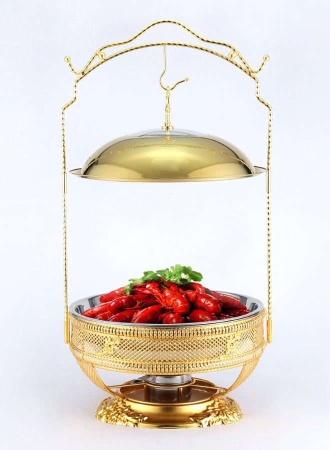 Stainless Steel Buffet Chafing Dish Food Warmer and Heater 8.0L Golden colour