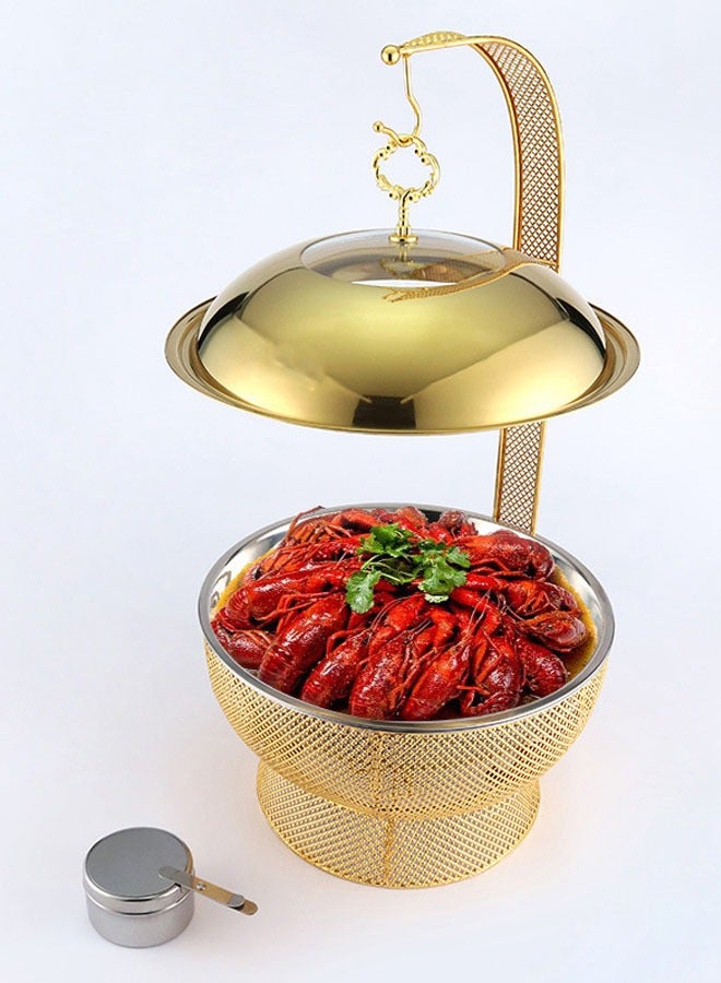 Stainless Steel Buffet Chafing Dish Food Warmer and Heater 8.0L Golden colour