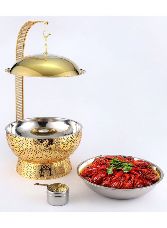 Stainless Steel Buffet Chafing Dish Food Warmer and Heater 8.0L Golden colour