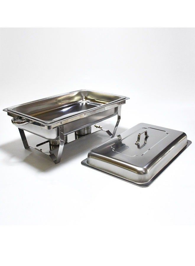 Stainless Steel Chafing Dish With Lid Silver 3 Grids