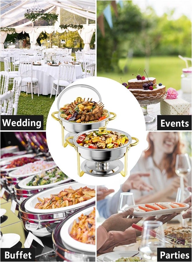 Stainless Steel Buffet Chafing Dish Food Warmer and Heater 4.5 L